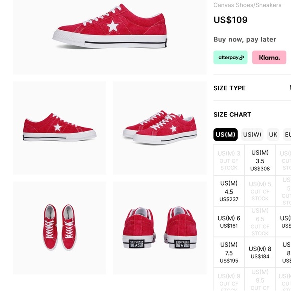 COPY - NEW Converse One Star Ox Suede Red Size 13 LIMITED EDITION. - Picture 12 of 14